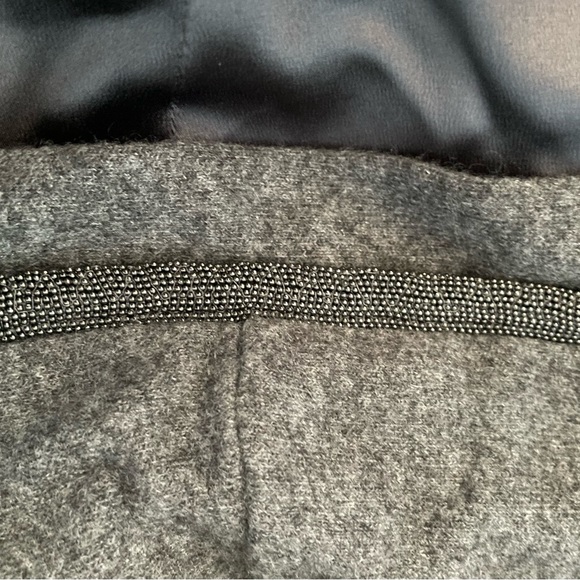 NWOT BRUNELLO CUCINELLI gray cashmere hoodie cardigan, monili trim, S - Picture 6 of 8